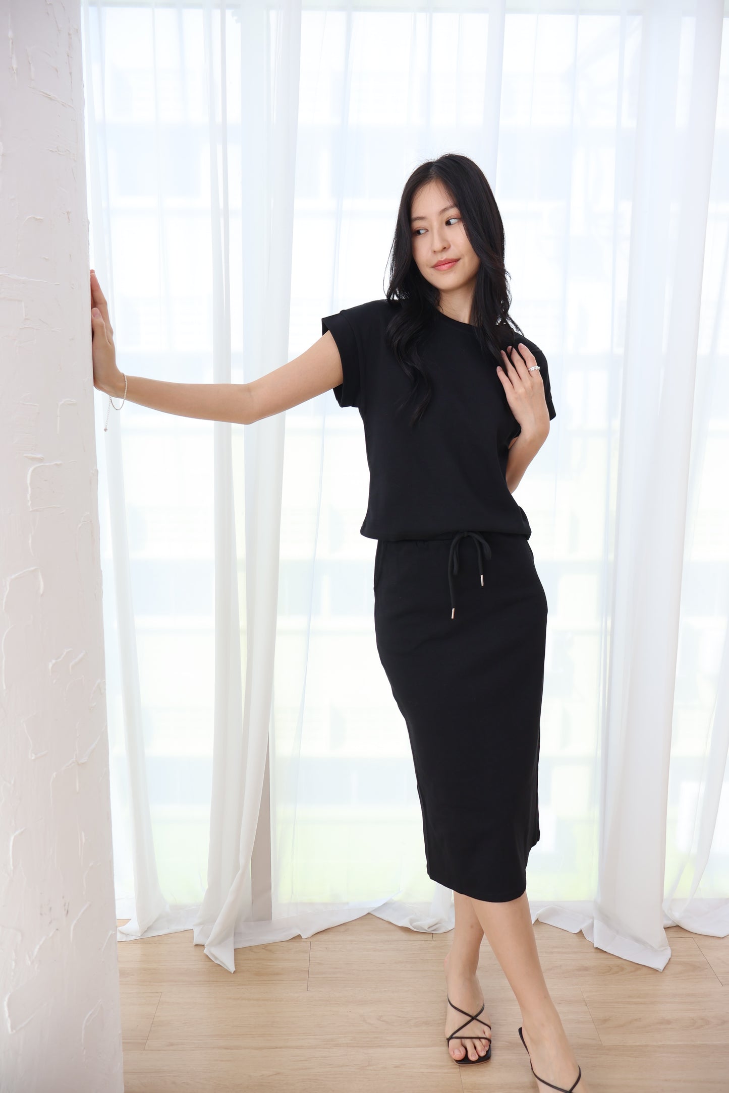 Ereve Cozy Lounge Co-Ords Set In Black