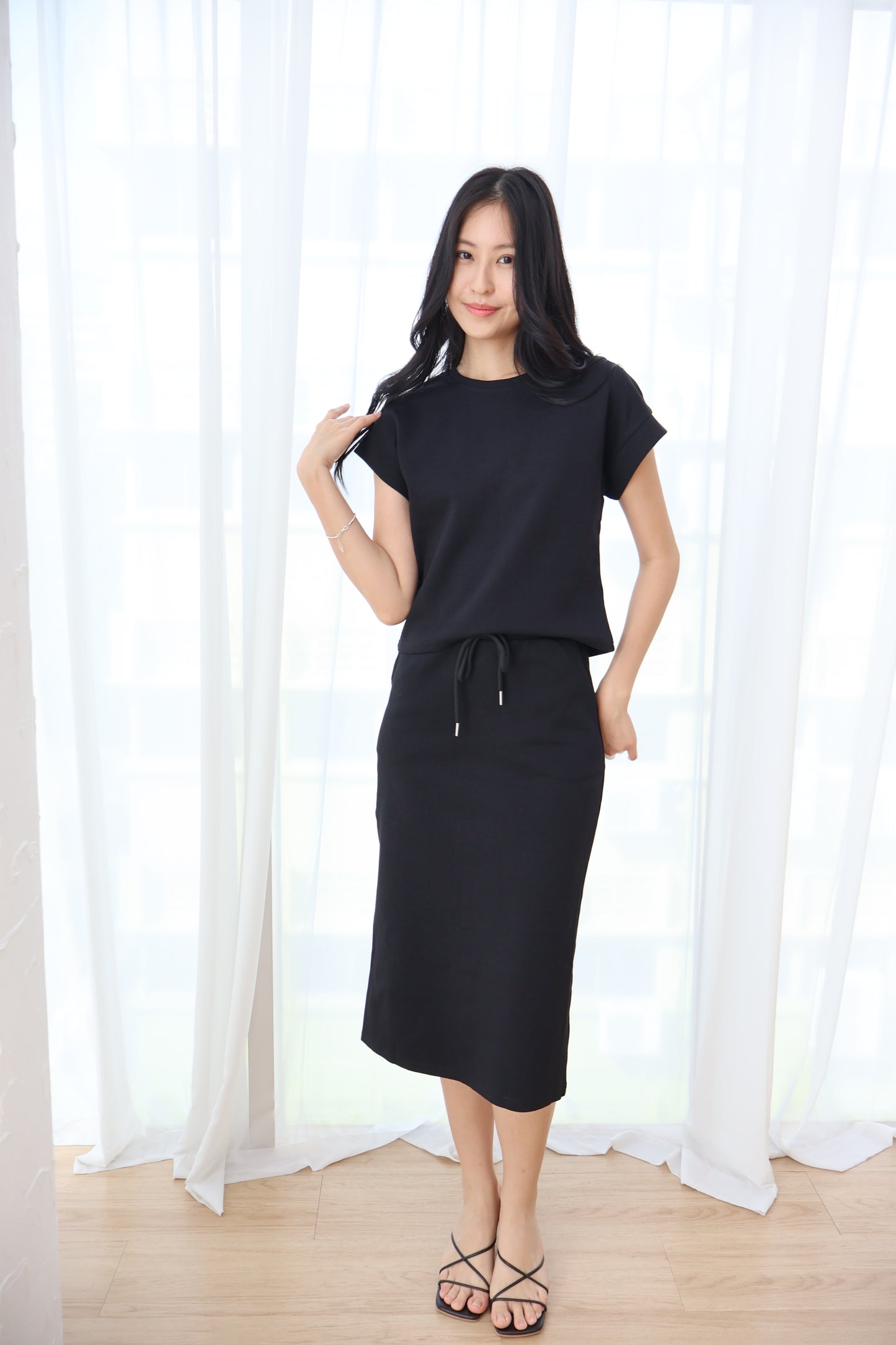 Ereve Cozy Lounge Co-Ords Set In Black