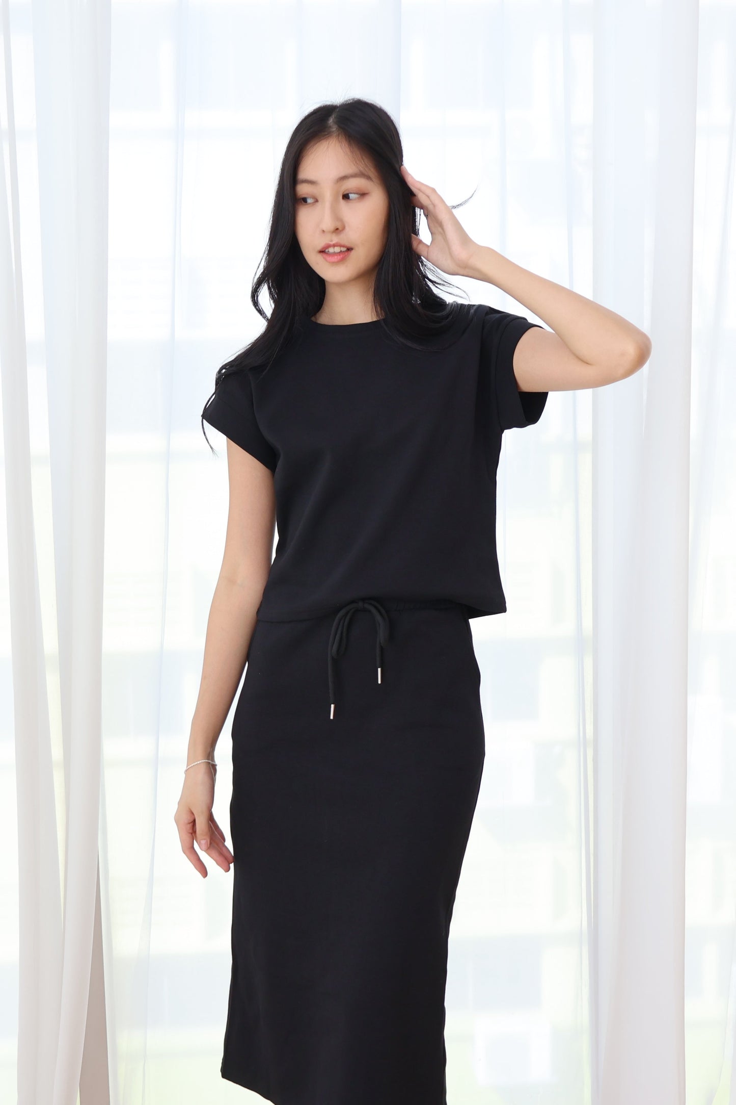 Ereve Cozy Lounge Co-Ords Set In Black