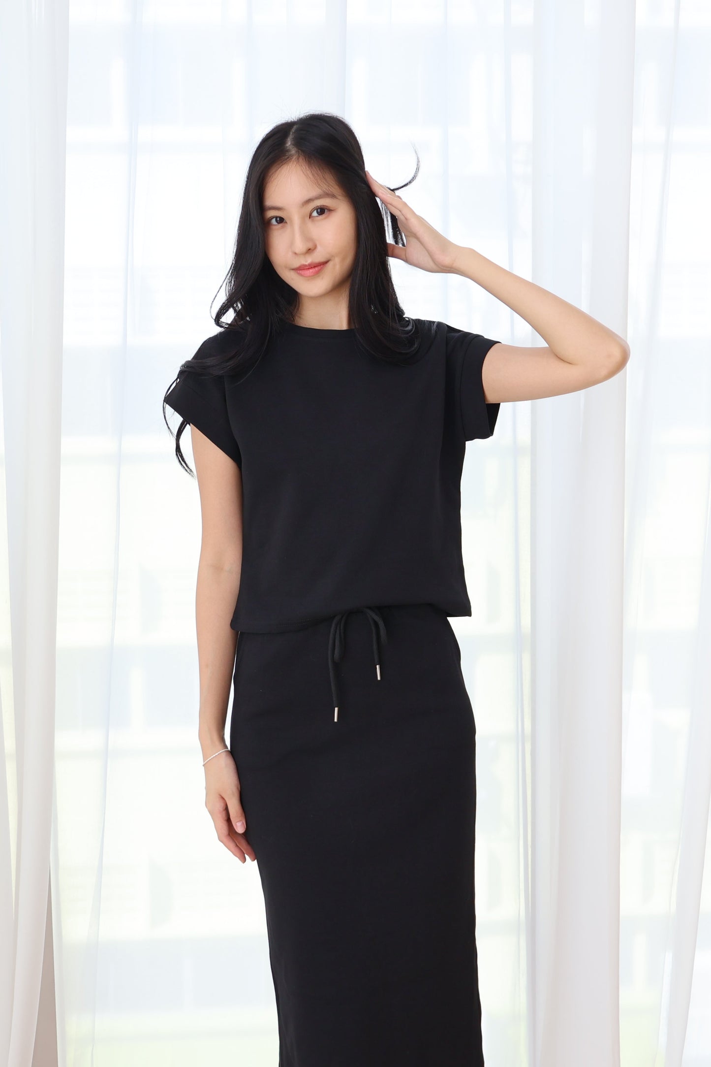 Ereve Cozy Lounge Co-Ords Set In Black