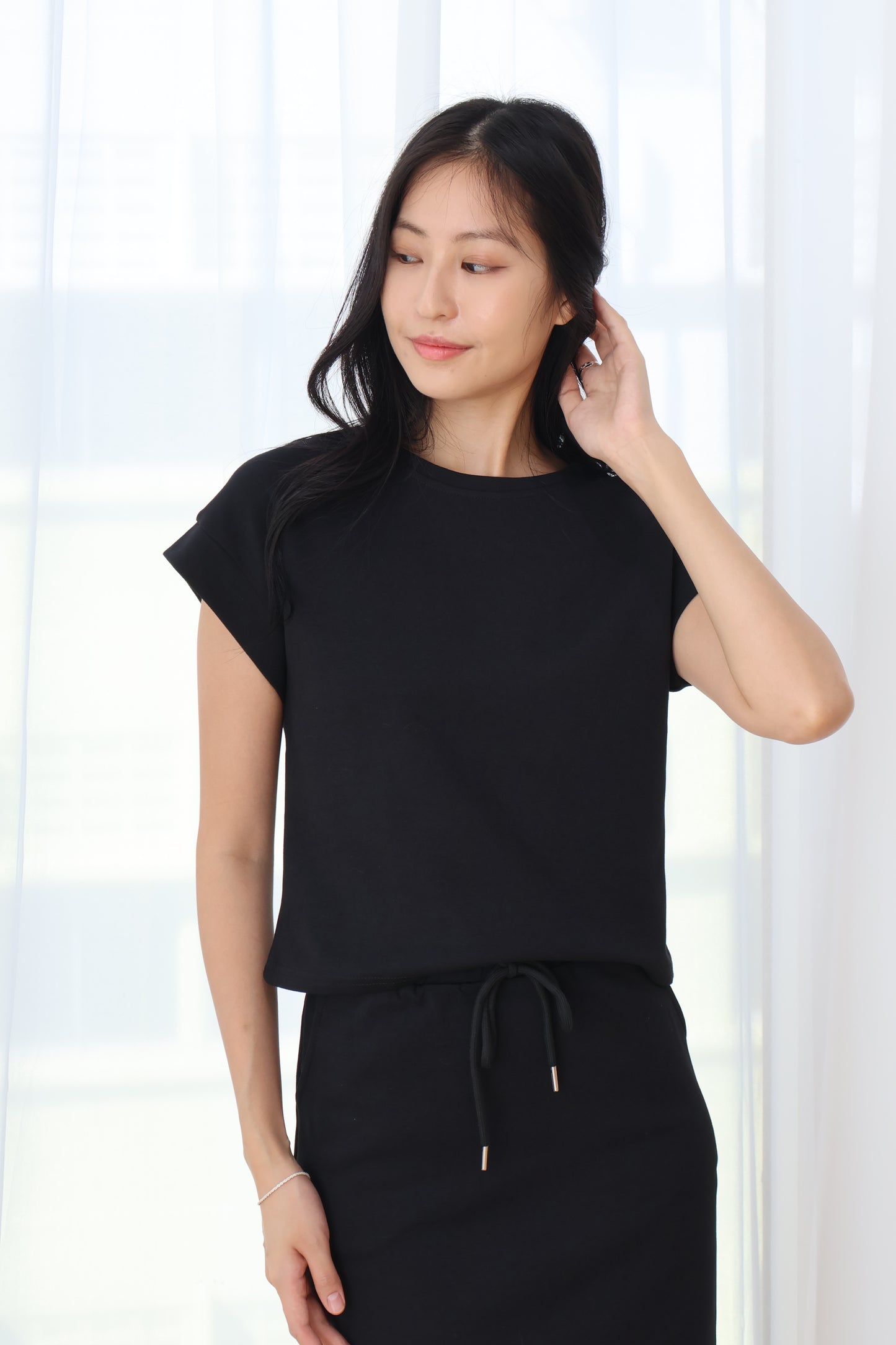 Ereve Cozy Lounge Co-Ords Set In Black