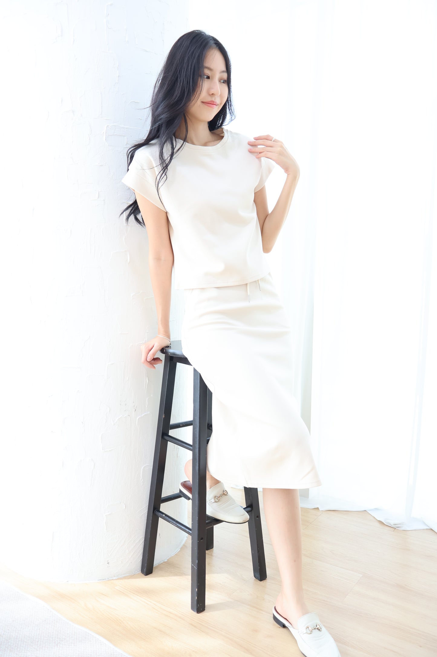 Ereve Cozy Lounge Co-Ords Set In Cream