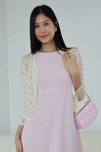 *Restocked* Klarra Halter Neck Pocket A-Line Dress In Blossom Pink