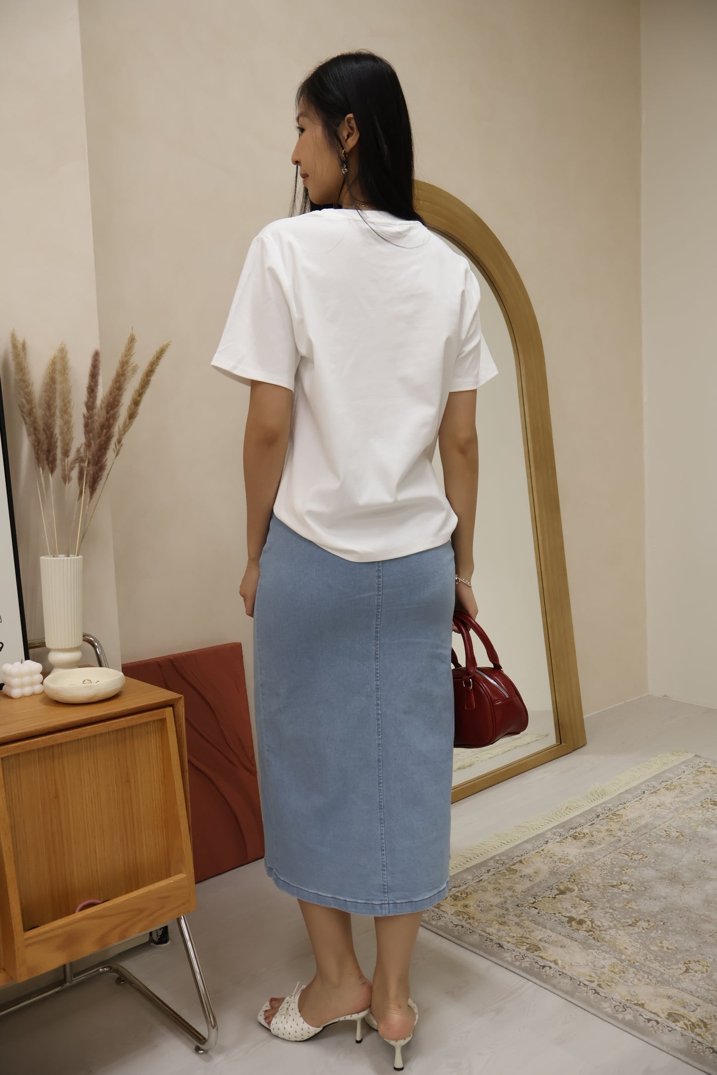 Celyn Ribbon Stitched Top In White