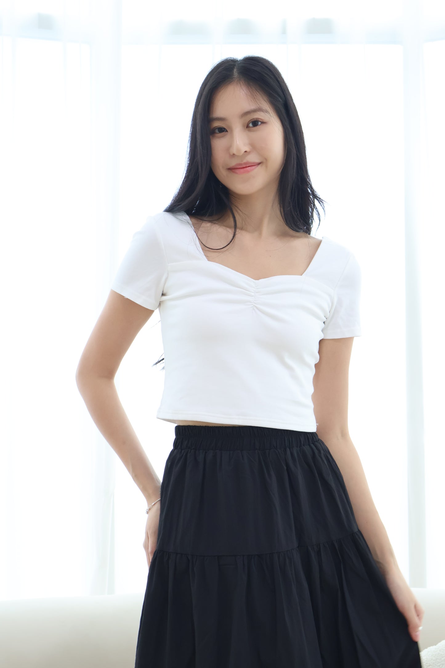 Dazie Ruffle Hem Maxi Skirt In Black