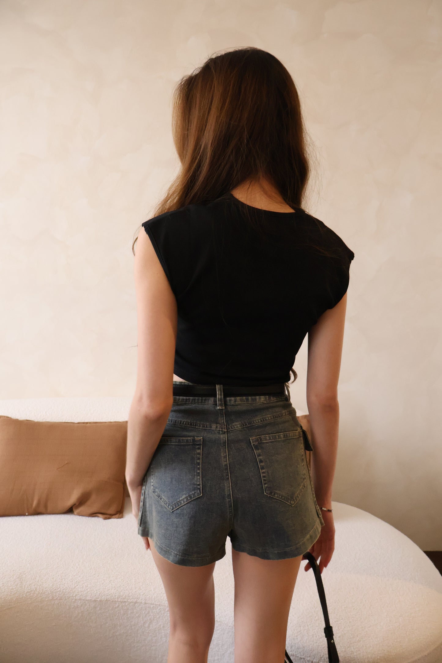 Jesse Button Top In Black