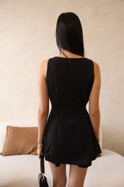 Pauline Pearl Vested Co-Ords Set In Black