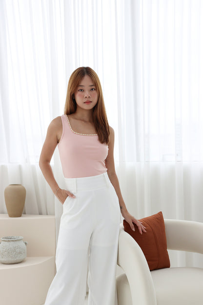 Lavita Square Neck Top in Pink