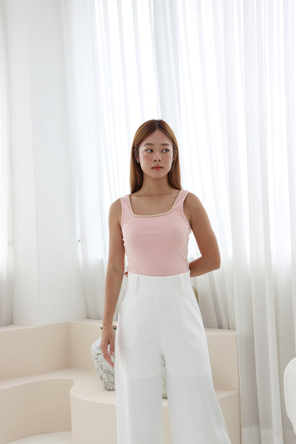 Lavita Square Neck Top in Pink