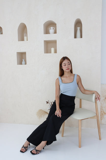 Sonrea Belted High Waist Pants in Black