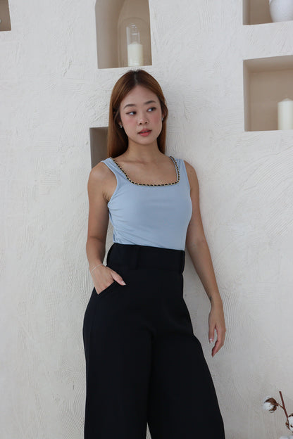 Sonrea Belted High Waist Pants in Black
