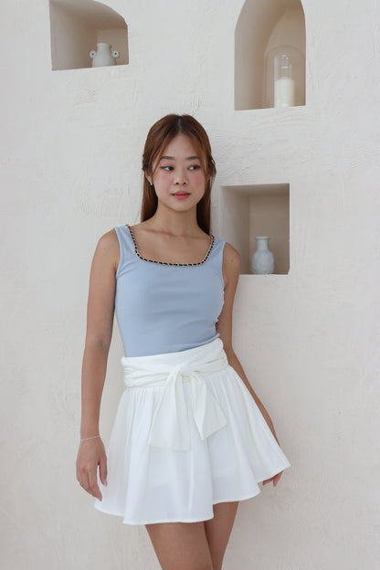 Lavita Square Neck Top in Blue