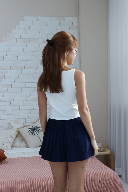Chanice Pleated Skorts in Navy