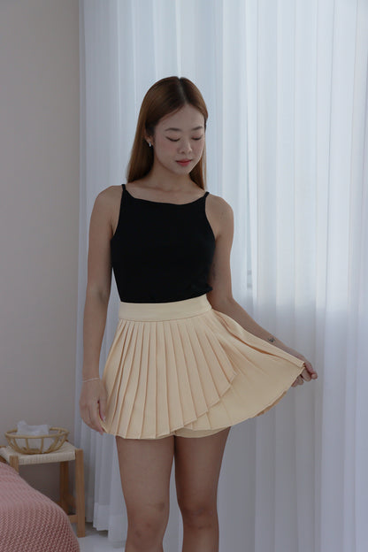 Chanice Pleated Skorts in Cream