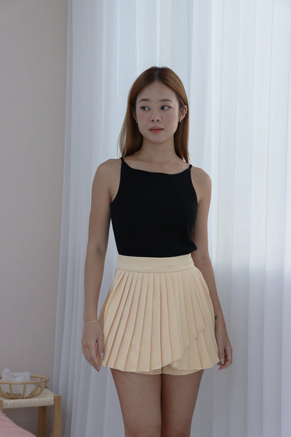 Chanice Pleated Skorts in Cream