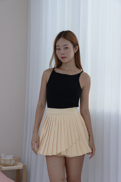 Chanice Pleated Skorts in Cream