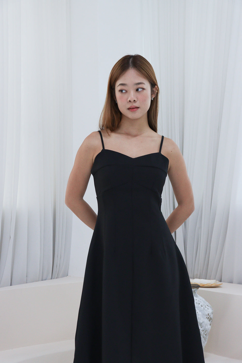 AVERYDAY Bella Midi Dress in Black