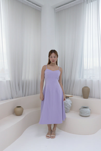 Bella Midi Dress in Lavender