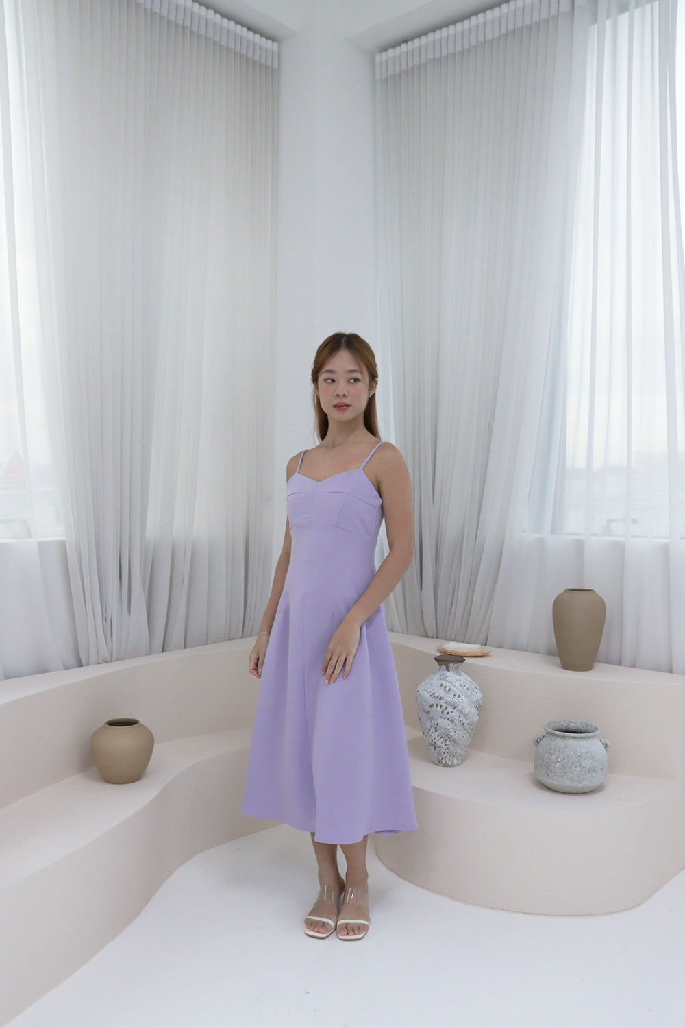 AVERYDAY Bella Midi Dress in Lavender