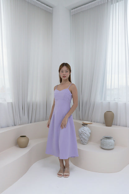 Bella Midi Dress in Lavender