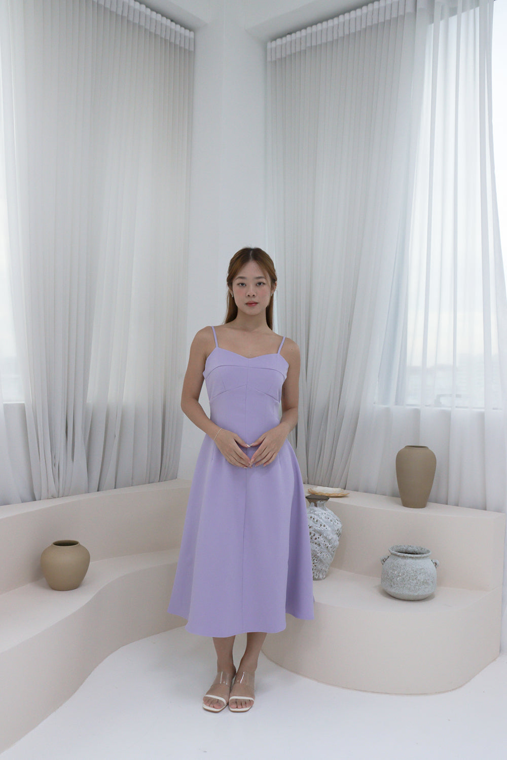 AVERYDAY Bella Midi Dress in Lavender