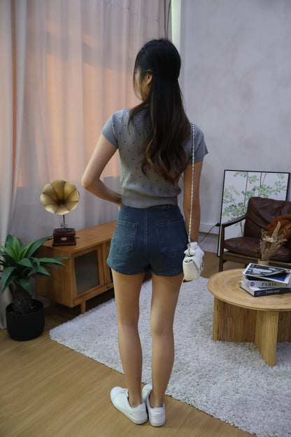 Alisa Washed Denim Shorts