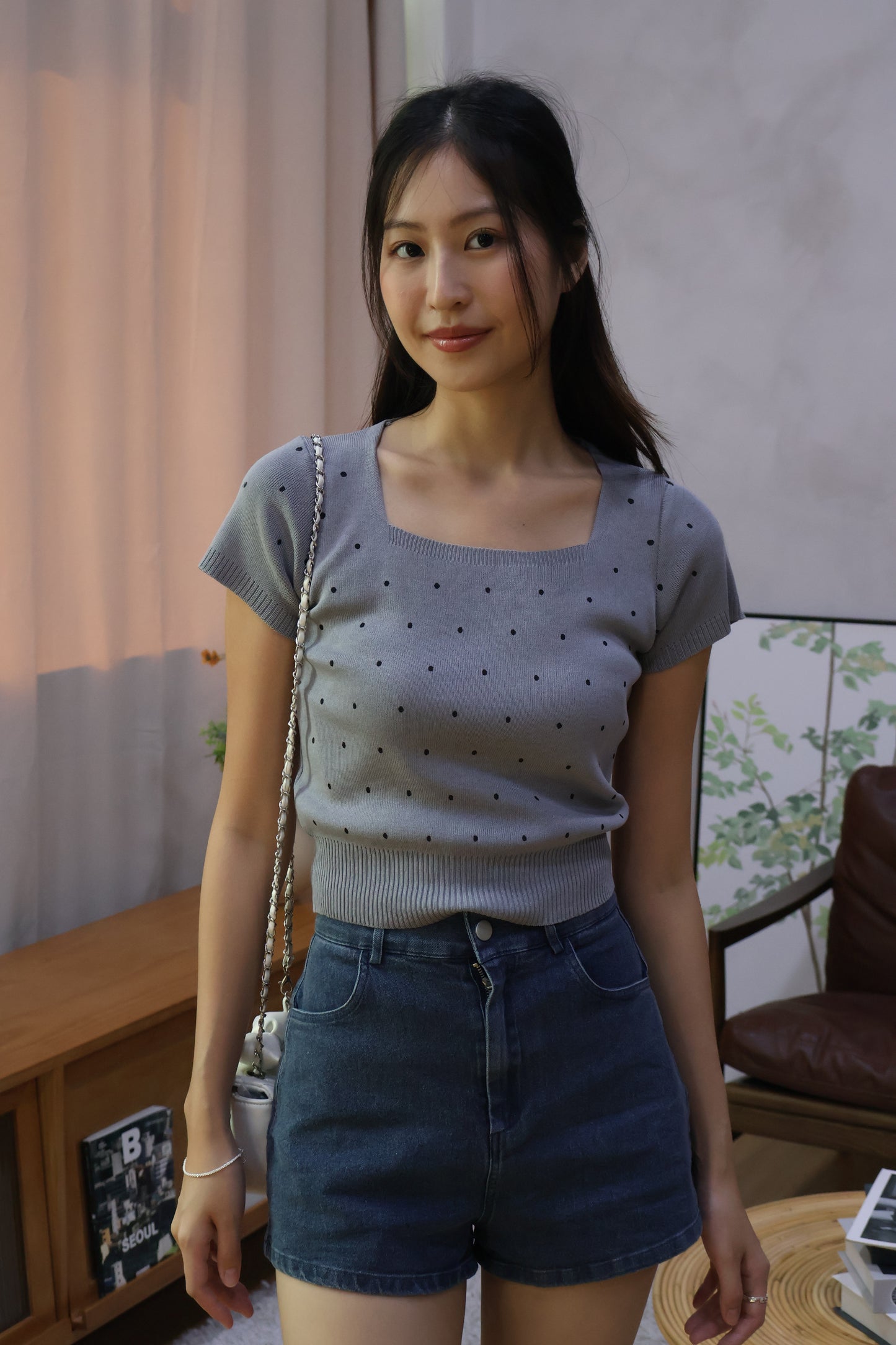 Alisa Washed Denim Shorts