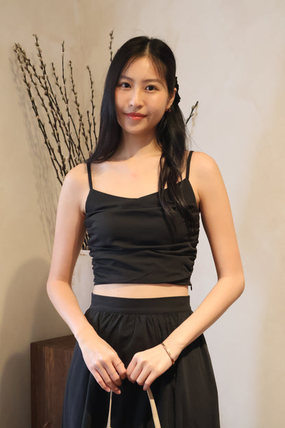 Enchanted Ruffles Midi Co-Ords Set In Black