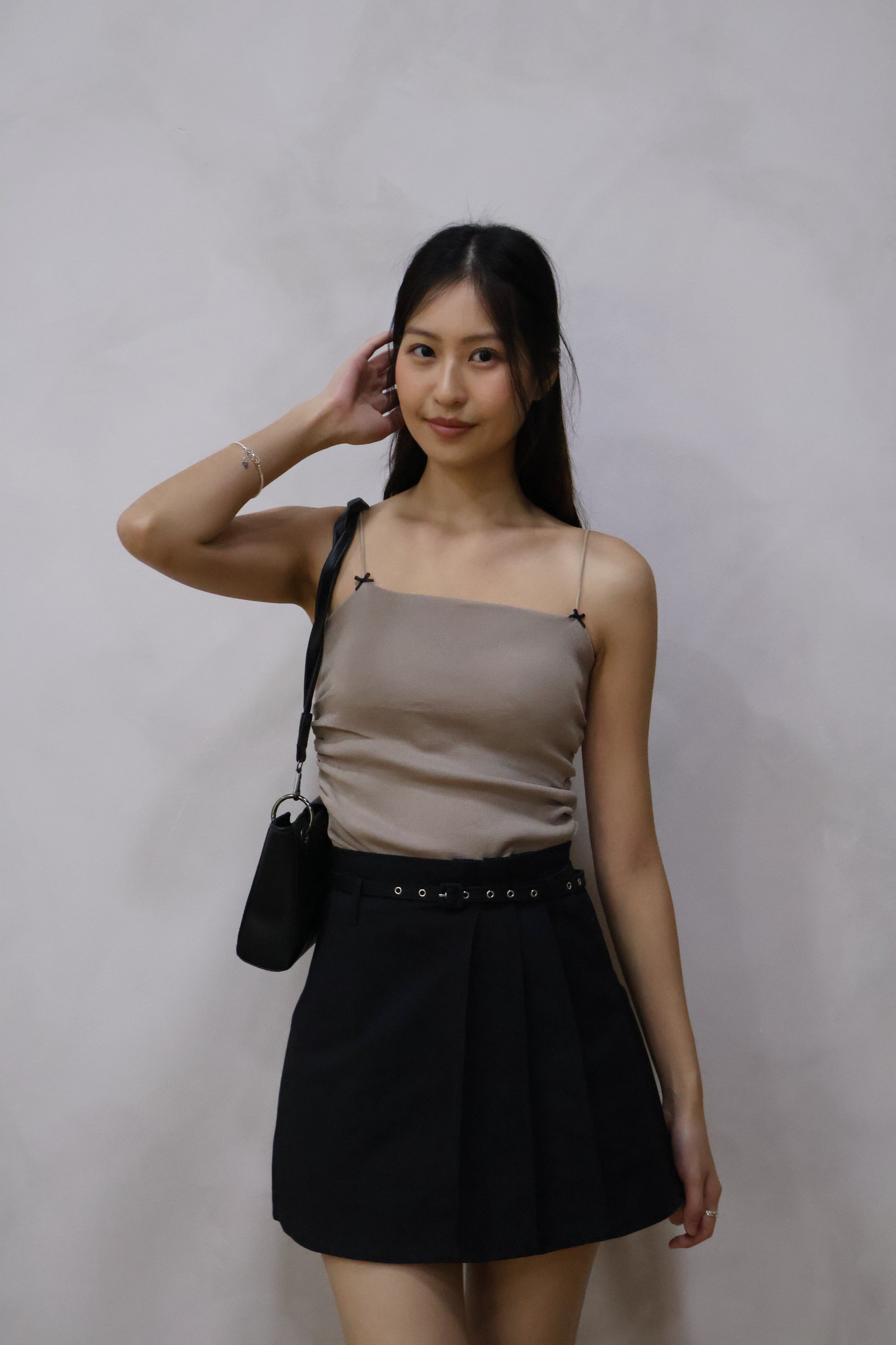 Brea Soft Knit Padded Ribbon Camisole In Taupe – AveryDay