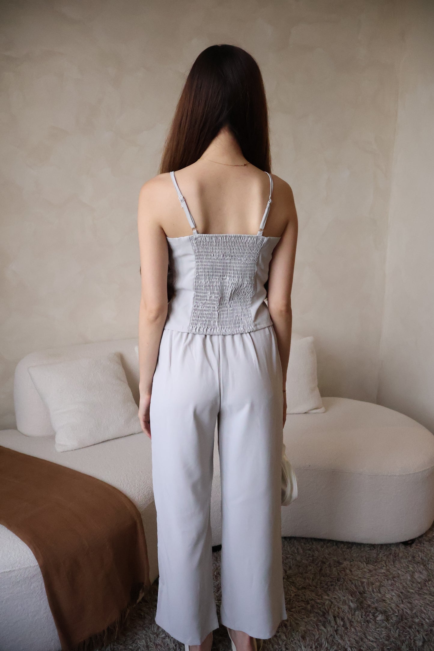 Pris Lounge Style Spag Co-Ords Set In Mint