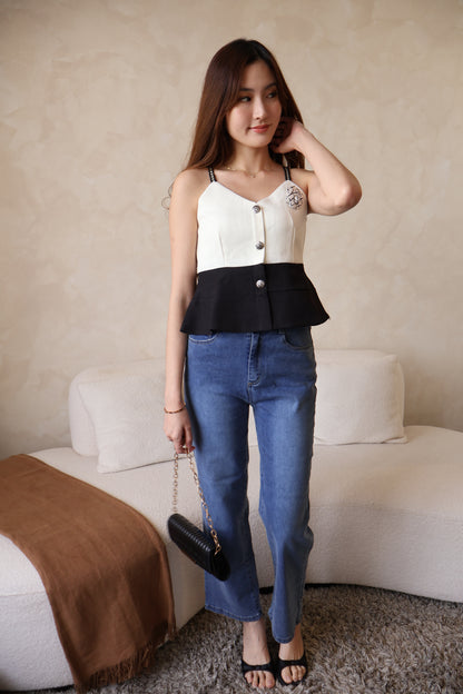 *Premium* Beryl Chain Jeans In Mid Wash