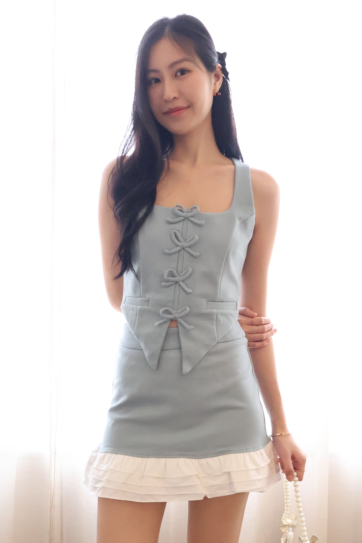 *Premium* Xue Ribbon Co-Ords Set In Peppermint