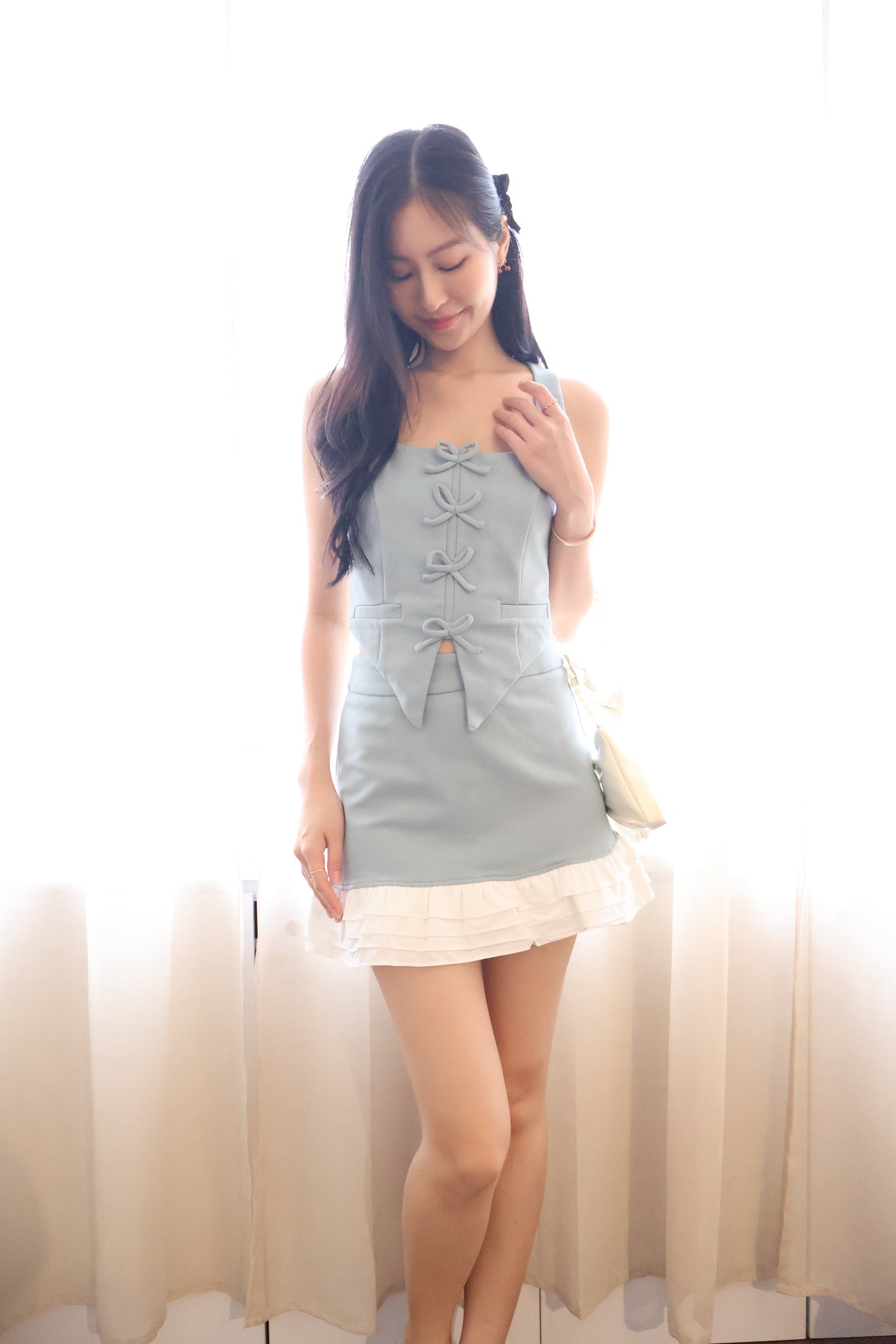 *Premium* Xue Ribbon Co-Ords Set In Peppermint