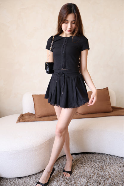 Arie Ribbon Co-Ords Set In Black