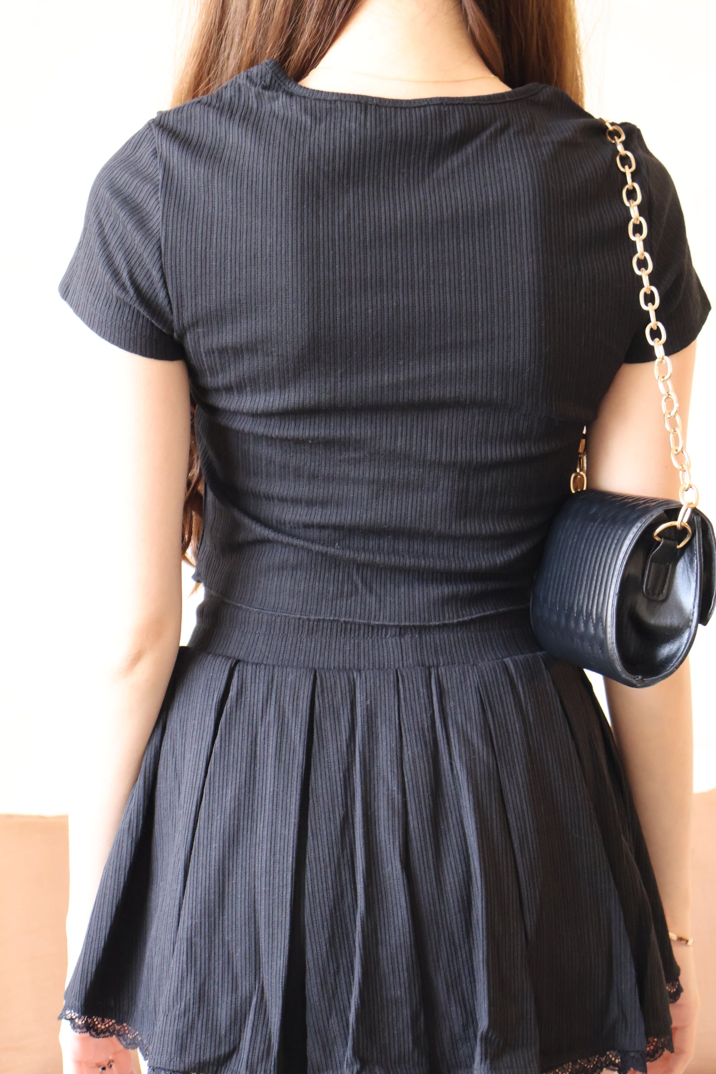 Arie Ribbon Co-Ords Set In Black