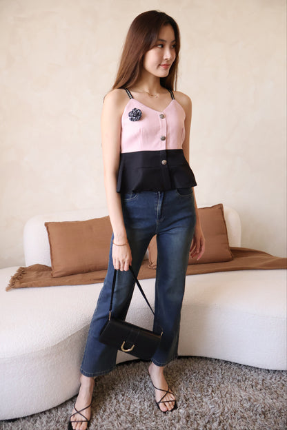 *Premium* Beryl Chain Jeans In Dark Wash