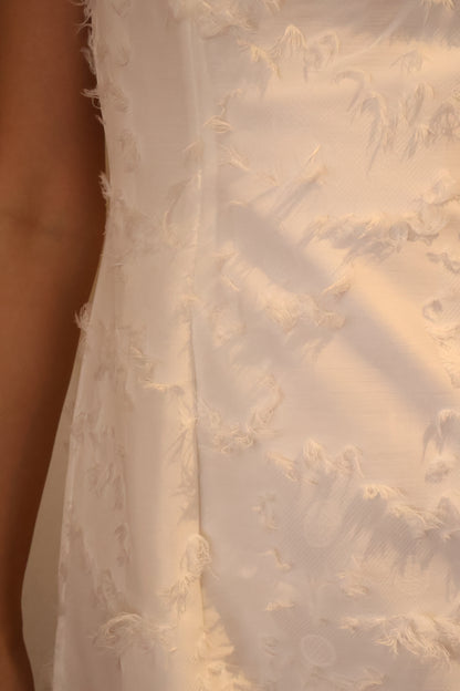 Cherish Embellished Strap Halter Dress In White