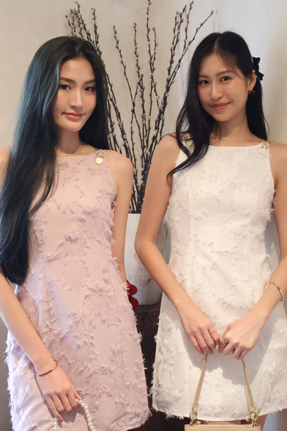 Cherish Embellished Strap Halter Dress In Mauve