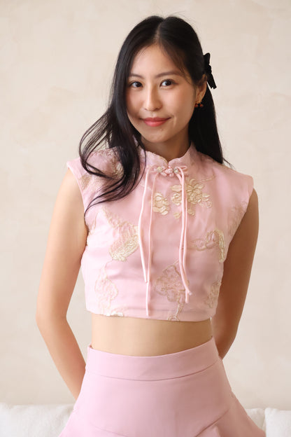 *CNY* *Premium* Xi Le Oriental Co-Ords Set In Pink