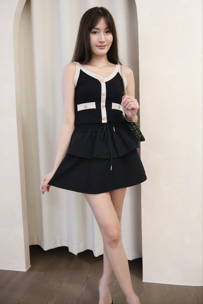 Pammy Layered Skorts In Black