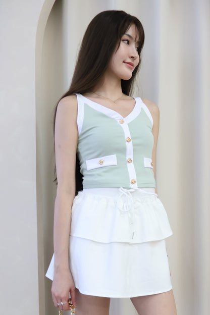 Pammy Layered Skorts In White