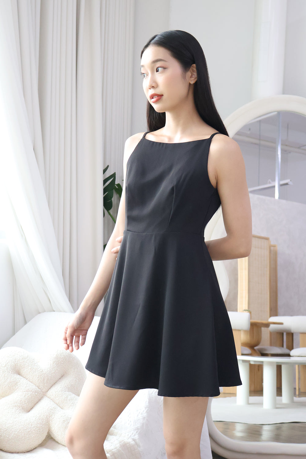 AVERYDAY Blair Romper Dress in Classic Black