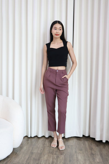 Jen Slim Fit Work Pants in Rose