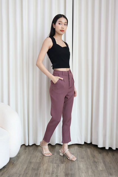 Jen Slim Fit Work Pants in Rose