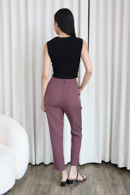 Jen Slim Fit Work Pants in Rose