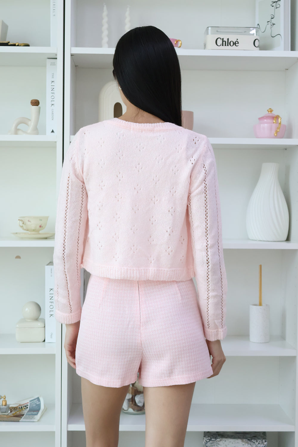 AVERYDAY Camerie Cozy Knit Cardigan in Pink