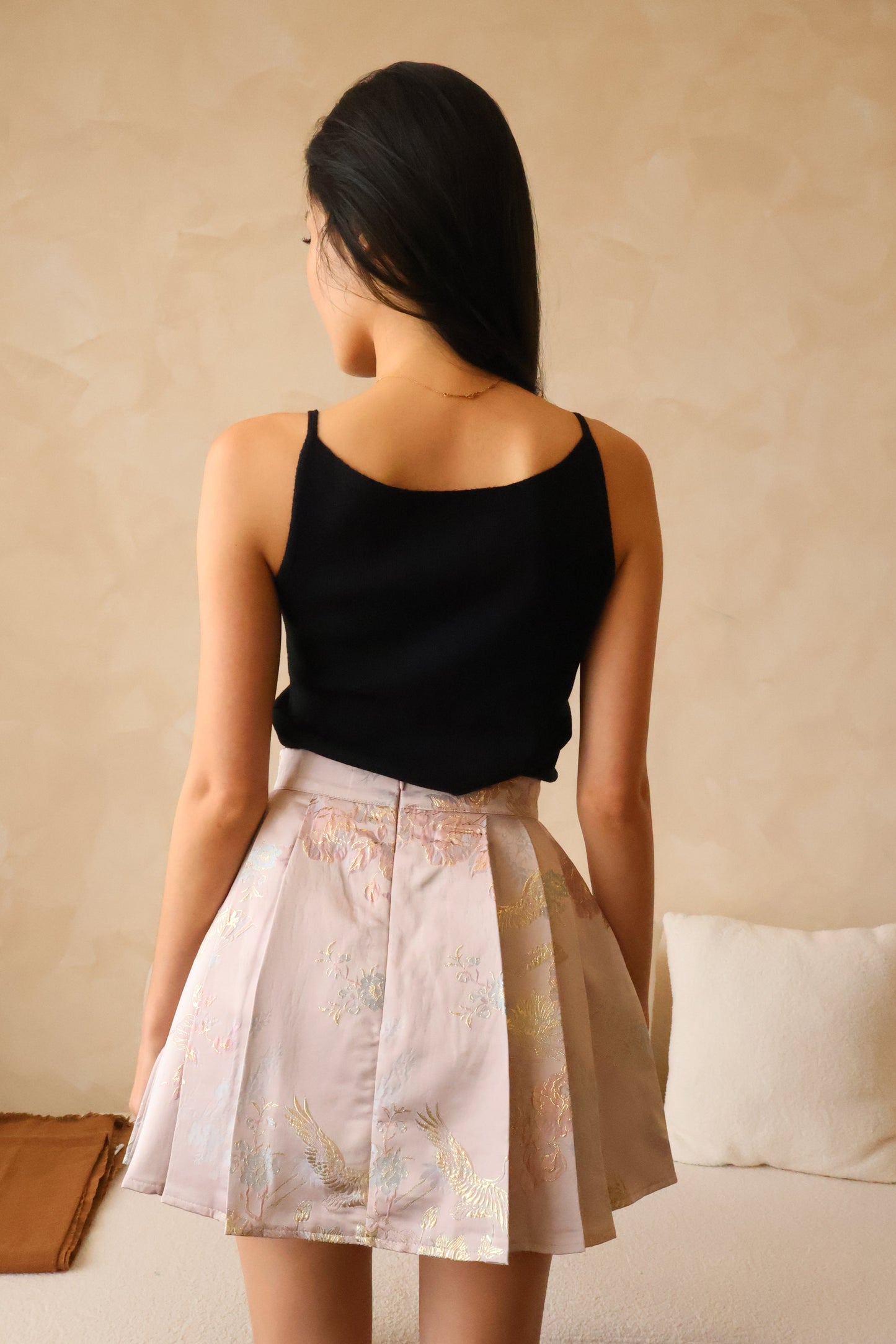 Xing Soft Knit Halter Top In Black