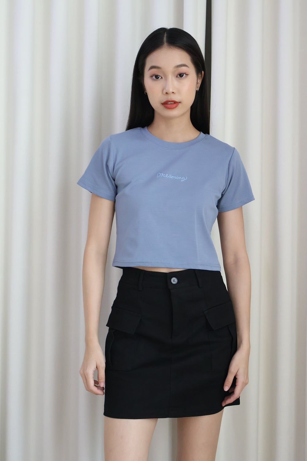 AVERYDAY 'Dreaming' Crop Top in Blue