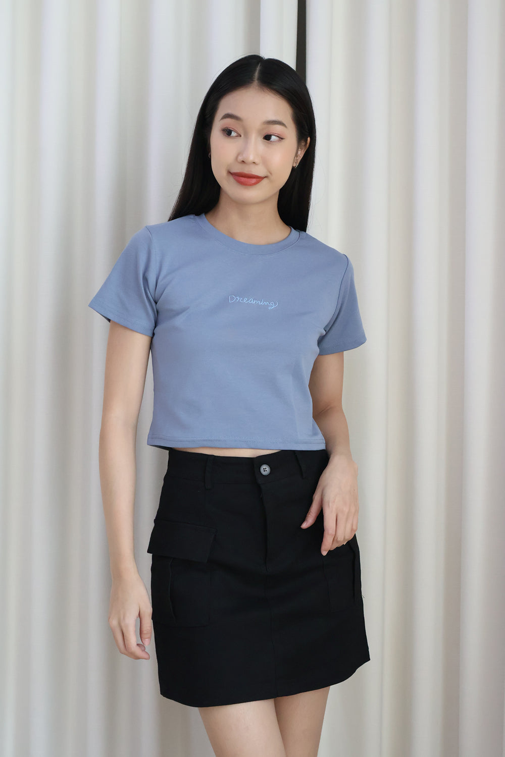 AVERYDAY 'Dreaming' Crop Top in Blue