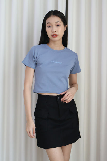 'Dreaming' Crop Top in Blue